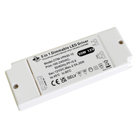 Fabricante profesional CE UKCA Pwm Salida 5 en 1 0-1/10V Voltaje constante 30W Regulable 12V Controlador LED
