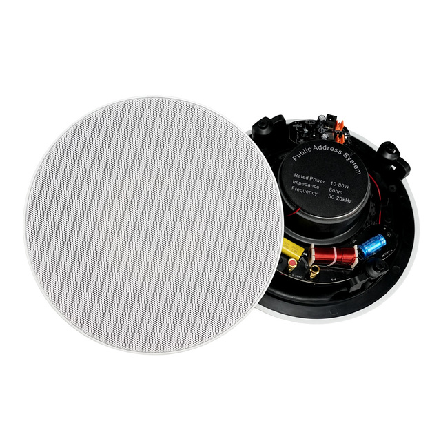 High Quality Home Theater System Coaxial Ceiling Speakers with 6\" Plastic Woofer and 1\" Tweeter HiFi Wireless PA System
