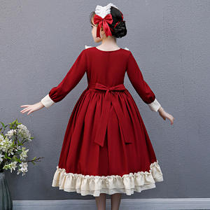 Robe de mariée Lolita pour adolescentes rouges, robes pour enfants, robe de fête d'<span class=keywords><strong>anniversaire</strong></span> élégante d'un an - Product Image 5
