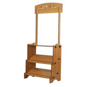 Bamboo Display Rack ZFYZ009 Easy Assembly Vertical Indoor <b>Rustic</b> Style <b>Wood</b> <b>Shelf</b> - Product Image 1