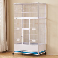Cage à oiseaux volante pour perroquets et grands oiseaux, modèle Myna, avec système de sécurité renforcé, design de luxe, couleur Pivoine Jade, espace libre