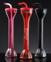 Gobelets personnalisés en plastique à long col de 700 ml pour margaritas glacées, slushies, cocktails Daiquiri, avec paille – Idéal pour les fêtes