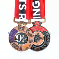 Medallas de baile de Metal de aleación de Zinc, premios ahuecados, con logotipo personalizado de diseño de fabricante, con cordón de cinta