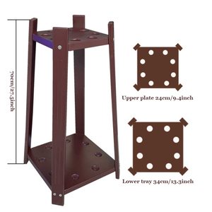 Support de queue de billard finition acajou, support de rangement pour queue de billard au sol pour salles de jeux - Product Image 2