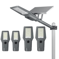Lampe solaire à panneau solaire LED divisé SMD 100w 200w 300w 400w, étanche IP65, en aluminium, pour extérieur, éclairage solaire de rue avec télécommande