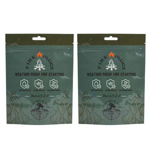 Sacs en plastique aluminium personnalisés à faible MOQ, finition brillante, pour allume-feu, sachets refermables laminés à fond plat avec fermeture éclair - Product Image 6