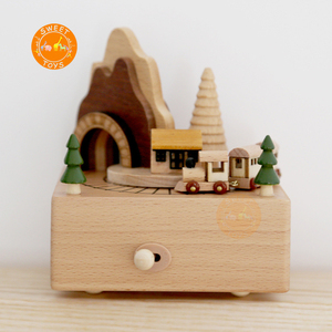 Wooden Classical Music Box Home Decor Birthday Gift Wood Ballerina Music Box