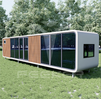 Nouveau design de cabine Apple tendance petite maison préfabriquée maisons hangar mobile Pod Dome House Cabine Apple avec salle de bain préinstallée