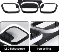 Plafonnier carré LED JACKSUN pour couloir, en acrylique noir, petite lampe de plafond 3 CCT, éclairage pour couloir, cuisine, maison