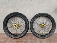 Kit de Ruedas Supermoto Light Bee X Sur-Ron X260 de 17 Pulgadas, CNC, Plateadas, Sin Cámara, 1.60x17 2.15x17