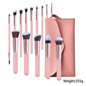 Chất Lượng Cao 14Pcs Tổng Hợp Tóc Gỗ Xử Lý Màu Hồng Make Up Bàn Chải Tùy Chỉnh Nhãn Hiệu Riêng Trang Điểm Bàn Chải Thiết Lập - Product Image 2