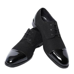 Zapatos de vestir de lujo de diseñador, hechos a mano en Italia, zapatos formales de cuero charol negro estilo patchwork, zapatos de cuero para hombre y Oxfords. - Product Image 4