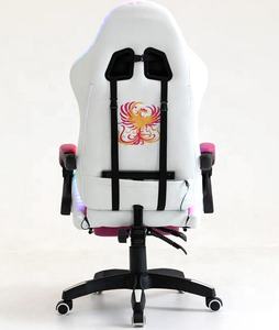 LED caldo Rgb sedie per Computer Pc sedia da gioco Gamer massaggio rosa rosa gatto Hello Cat sedia da gioco con luci e altoparlanti - Product Image 4