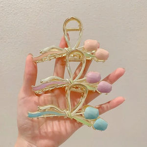 Nueva Llegada DZ YiLiBei, Pinzas de Pelo Metálicas de Alta Calidad para Mujer con Diferentes Diseños de Flores, 12 cm - Product Image 2