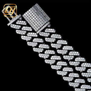 GRA Certificated Cuban Link <b>Chain</b> Hip Hop 12MM <b>Iced</b> <b>Out</b> VVS Moissanite Diamond 925 Sterling Silver Fine Jewelry Necklace - Product Image 4