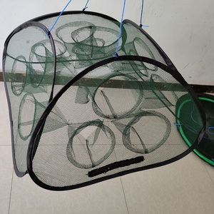 5/9/13 trous pliés Portable trou automatique pêche piège à crevettes filet de pêche crevettes <span class=keywords><strong>carpe</strong></span> attrape Cages filets à mailles piège à crabe - Product Image 3