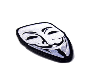Patch brodé en tissu durable, motif visage de personnage de <span class=keywords><strong>film</strong></span> 'V' de 'Vengeance', pour masque tactique, sacs, chapeaux, vestes, DIY - Product Image 5