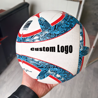 Bola Sepak PU Profesional Kustom Ukuran 4 Ukuran 5 Karet Tahan Lama Thermal Bonded untuk Latihan dan Promosi