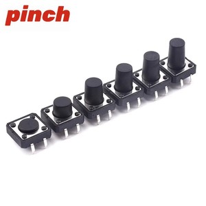 Interruptor táctil de botón pulsador de 12x12 mm, 4 pines, SMT, microinterruptor vertical para proyectos electrónicos - Product Image 3