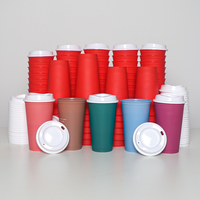 Gobelet isotherme personnalisé 16 oz à changement de couleur, tasse de voyage réutilisable en plastique pour café chaud ou froid avec logo