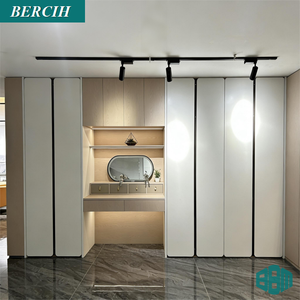 Sistema de Armario de Puerta Personalizado de Fábrica China, Moderno Armario Empotrado de Madera <span class=keywords><strong>para</strong></span> Dormitorio con Luz con Sensor y Tocador - Product Image 1