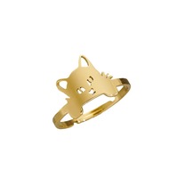 Bijoux animaux de mode anneaux en acier inoxydable étanches ouvertures réglables anneau de chat cadeaux pour les femmes