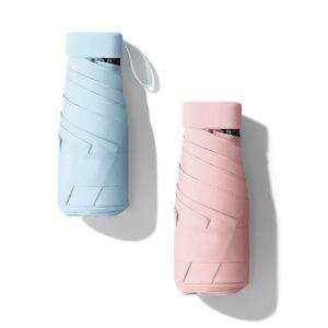 Promotion White Small Foldable Cheap <b>Windproof</b> High Quality Travel Compact <b>Umbrella</b> With Logo Custom Print - Product Image 1