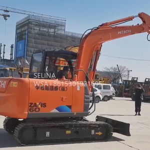 Excavadora de 6 toneladas de segunda mano japonesa original de la marca Hitachi, máquina excavadora de orugas de segunda mano ZX60 fabricada en Japón - Product Image 4