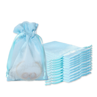 Nouveauté en promotion : Sacs cadeaux en organza scintillant avec cordon de serrage, sacs d'emballage cosmétiques personnalisés en organza avec ruban pour cadeaux