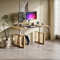 Bureau Ergonomique Intelligent en Acier Inoxydable pour Chambre à Coucher, Table Électrique Réglable en Hauteur avec Moteur, Design Moderne et Durable