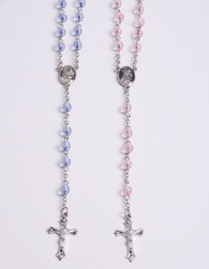 <span class=keywords><strong>Venta</strong></span> caliente de color rosa claro cuentas católica de crucifijo de plata y de mesa a granel <span class=keywords><strong>rosario</strong></span> - Product Image 1