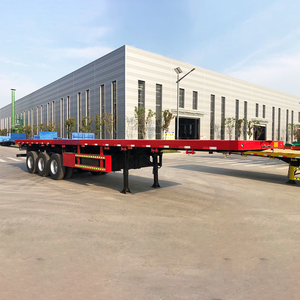 Nuevos remolques de acero de semirremolque plano de servicio pesado de 40/50 toneladas para transporte de contenedores de 20/40/45 pies - Product Image 4