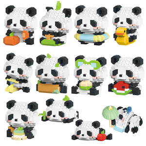 Set di Blocchi da Costruzione <span class=keywords><strong>Panda</strong></span> all'Ingrosso, Giocattolo Educativo DIY per Ragazze, Modello di <span class=keywords><strong>Panda</strong></span> in Mattoncini, Ornamento Decorativo, Regalo - Product Image 1