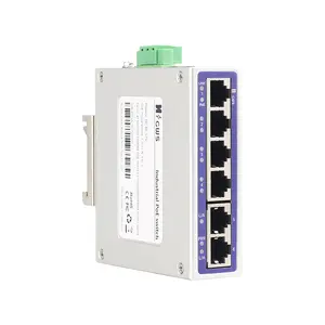 OEM/ODM 6 port 10/100M Industrial POE Switch supports Dual DC Power Input and Din-Rail mounting