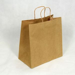 Bolsa de Papel Kraft Pequeña Personalizada KM, 100% Reciclada, para Comida de Restaurante, Entrega a Domicilio, Bolsa de Papel para Llevar - Product Image 2
