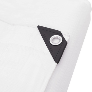 Bâche en PE bleu océan, durable, haute qualité, 90g, blanche, œillets métalliques, bord renforcé, pour voiture, camping, tente, toiture, découpe - Product Image 4