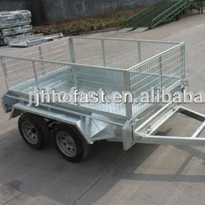 Di vendita caldo pieno saldato tandem rimorchio/rimorchio auto/box rimorchio con gabbia