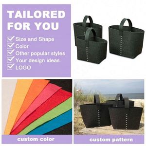 Sac de rangement en feutre, organisateur de bois de chauffage pour cheminée, panier de courses, porte-revues, poche pour bois de chauffage, sacs de rangement pour la maison - Product Image 4