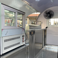 JLD JLD-001 Remolque de Comida para Helados de Acero Inoxidable para Exteriores con Certificación CE, Reducción de Ruido, Eléctrico 12V-24V, 1 Año de Garantía Completa
