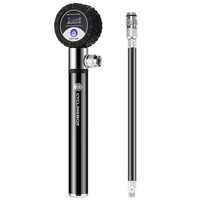 Pompe à vélo mini en alliage d'aluminium en gros avec écran LCD numérique, 120 PSI, haute pression, pompe à air portable, manomètre, double valve
