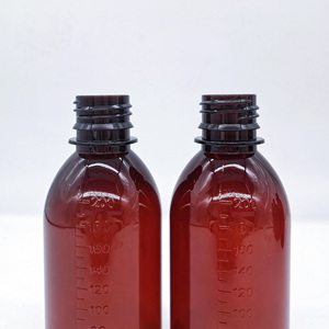 200ml màu đỏ-nâu Syrup chai rõ ràng chất lỏng Pill chai với tốt nghiệp Syrup chai - Product Image 4