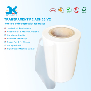 Bahan Baku Stiker Kertas PVC/Vinyl PE Putih Lebar Kustom, Lapisan Dasar Sleeve Susut Botol Minuman dengan Perekat Hot Melt - Product Image 1