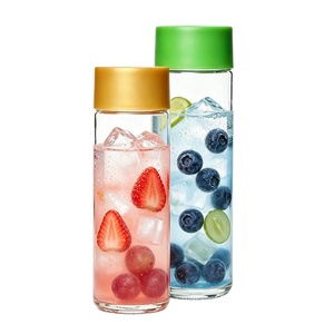 Bouteille en verre cylindrique style <span class=keywords><strong>Voss</strong></span> pour boissons alcoolisées, <span class=keywords><strong>eau</strong></span> et boissons gazeuses, 500ml, 250ml, 16oz, 300ml, 400ml, 800ml, vente en gros - Product Image 5