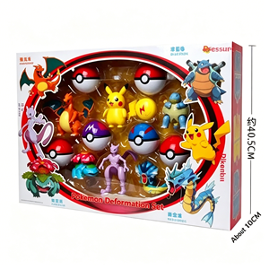 HCY Pokémon Pikachu Figurine miniature en plastique, boîte surprise, jouet en forme de boule, pour les 4-6 ans ZC8901 - Product Image 1