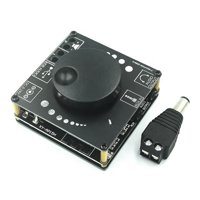 Blue tooth 5.0 20WX2 Stereo Power Digital Amplifier Board Module AMP Amplificador Home Theater 12V 24V 3.5mm AUX USB XY-AP15H