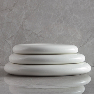 أطباق عشاء بيضاوية فريدة من السيراميك الأبيض البورسلين، للبيع بالجملة بأسعار رخيصة، مخصصة للمطاعم الفاخرة، ضمن عروض التصفية - Product Image 5