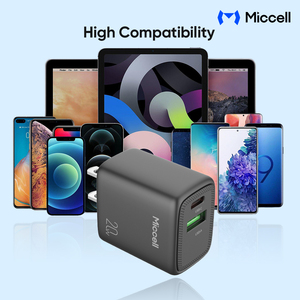 Cargadores de Teléfono Móvil Miccell al por Mayor, PD 20W, Tipo <span class=keywords><strong>C</strong></span>, USB, Carga Rápida de Pared con Protección de Carga para iPhones, iPads, Tabletas - Product Image 5