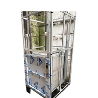 Nouvelle plateforme élévatrice hydraulique pour marchandises, type rail de guidage, pour atelier et entrepôt, grande capacité de charge, commande par bouton électronique
