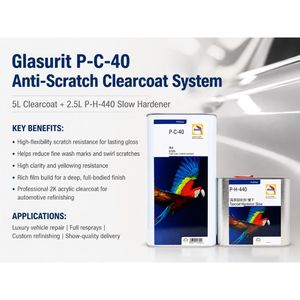 P-C-40 2:1 Vernis acrylique résistant aux rayures pour automobile, finition brillante, vernis de finition pour voiture P-H-440 - Product Image 4
