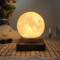 Lampes de table modernes HCNT, alimentation par prise, lampe lunaire flottante magnétique, lumière LED blanche chaude, veilleuse flottante, décoration d'intérieur